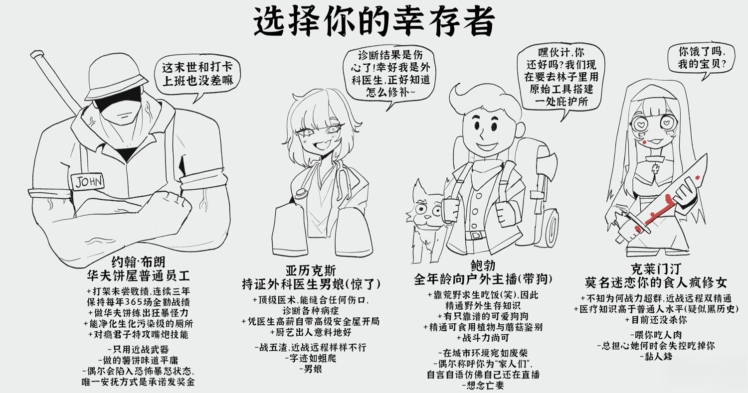 选一位同伴共度丧尸末日0